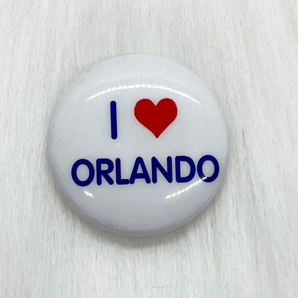 🔮 5/$25 Vintage‎ I Love Orlando Pin